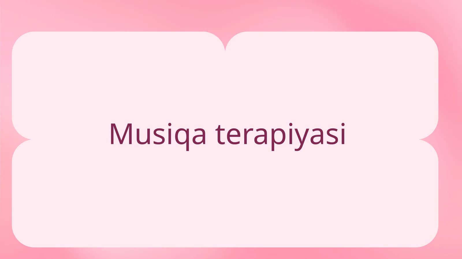 Musiqa terapiyasi