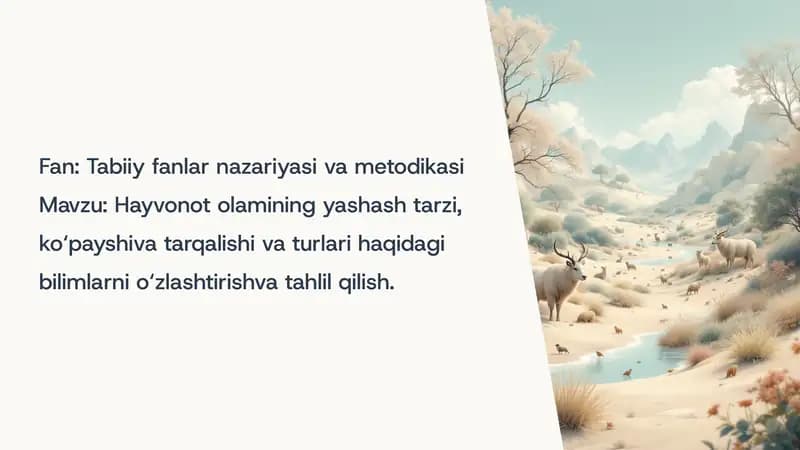 Fan: Tabiiy fanlar nazariyasi va metodikasi