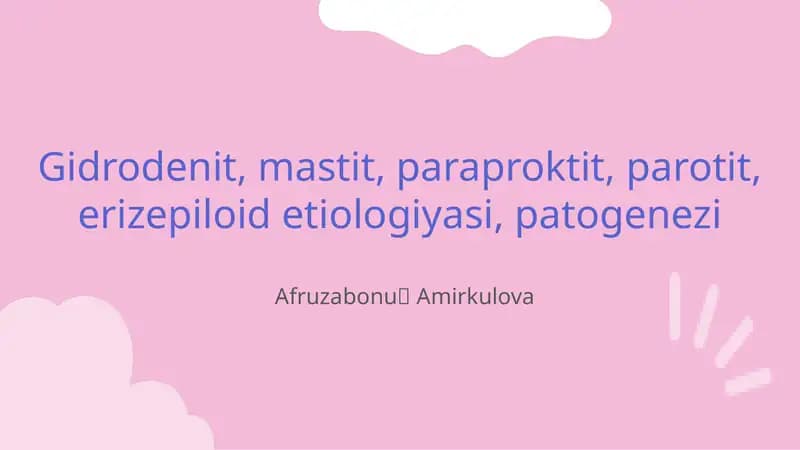 Gidrodenit va mastit