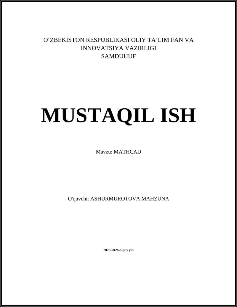 Mathcad