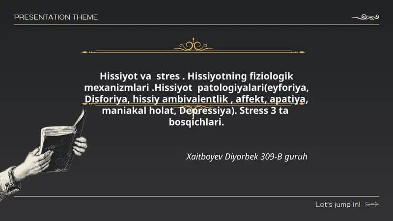Hissiyot va Stres