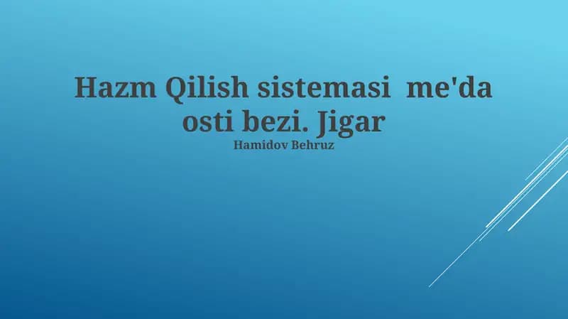 Oshqozon osti bezi kasalliklari: Pankreatit