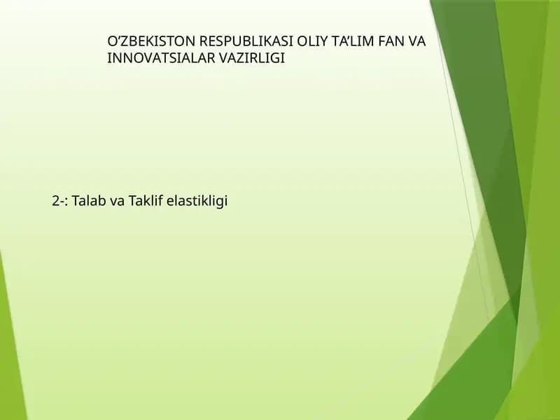 Elastiklik va uning turlari