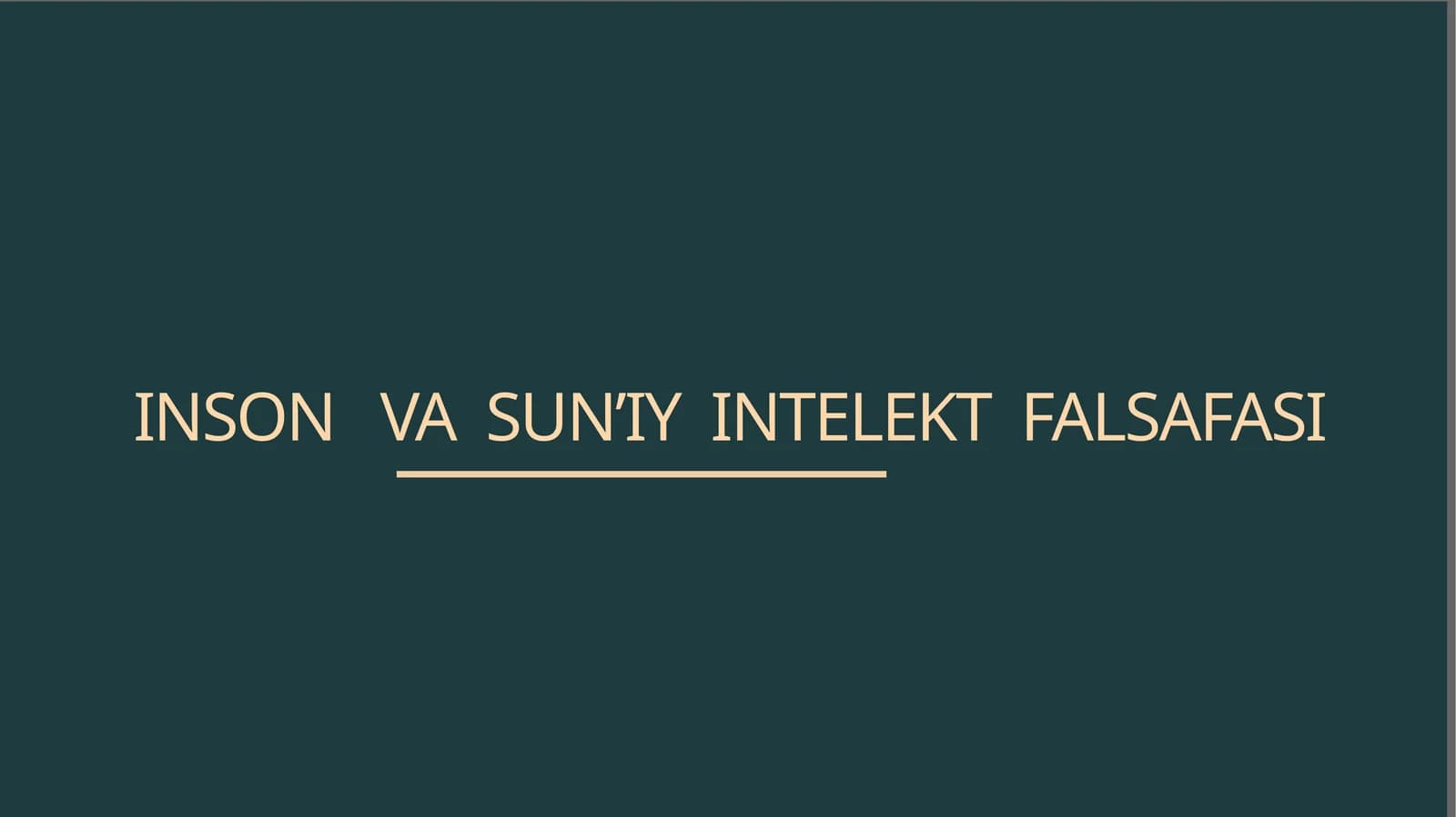 inson va suniy intelekt falsafasi