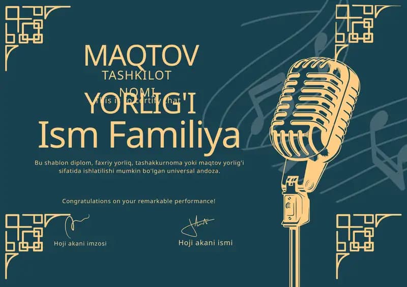 MAQTOV YORLIG'I