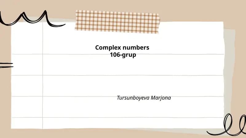 Complex numbers