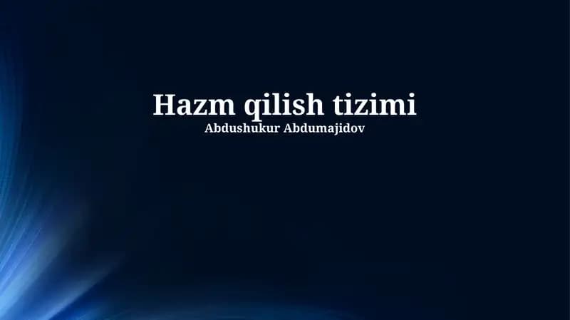 Raqamlashtirish Tizimi
