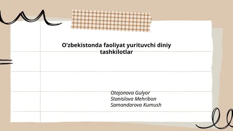 Oʼzbekistonda faoliyat yurituvchi diniy tashkilotlar