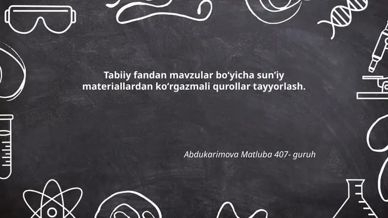 Sun'iy materiallardan koʻrgazmali qurollar tayyorlash