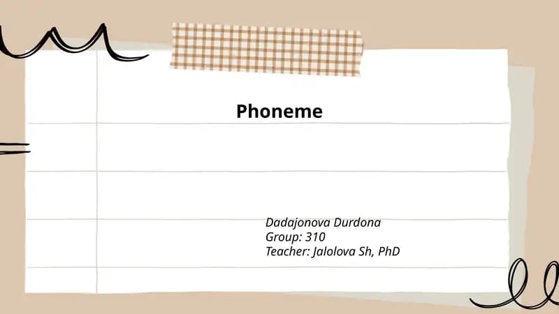 Phoneme