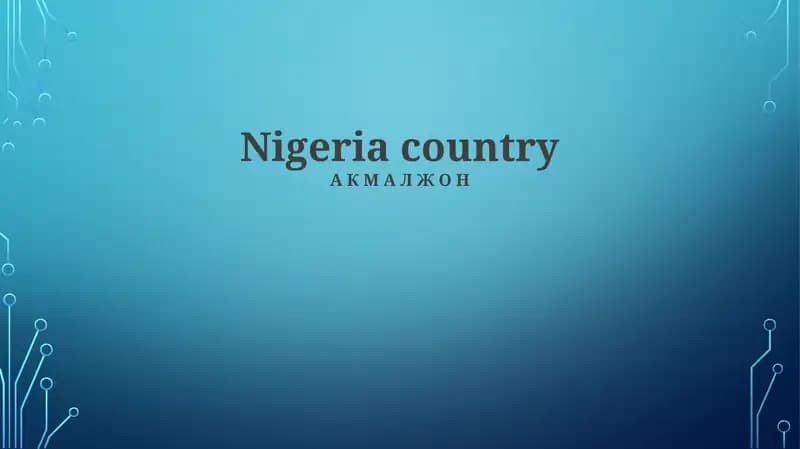 Nigeria country