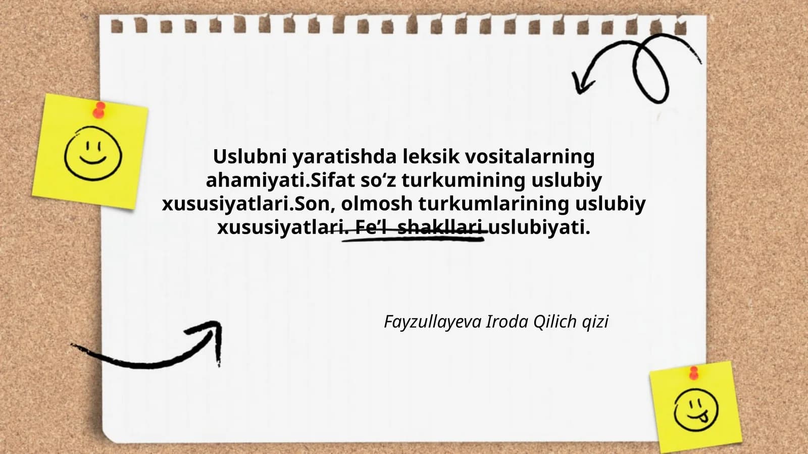 Fe’l shakllari uslubiyati
