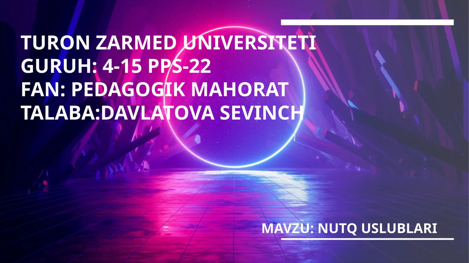 NUTQ USLUBLARI