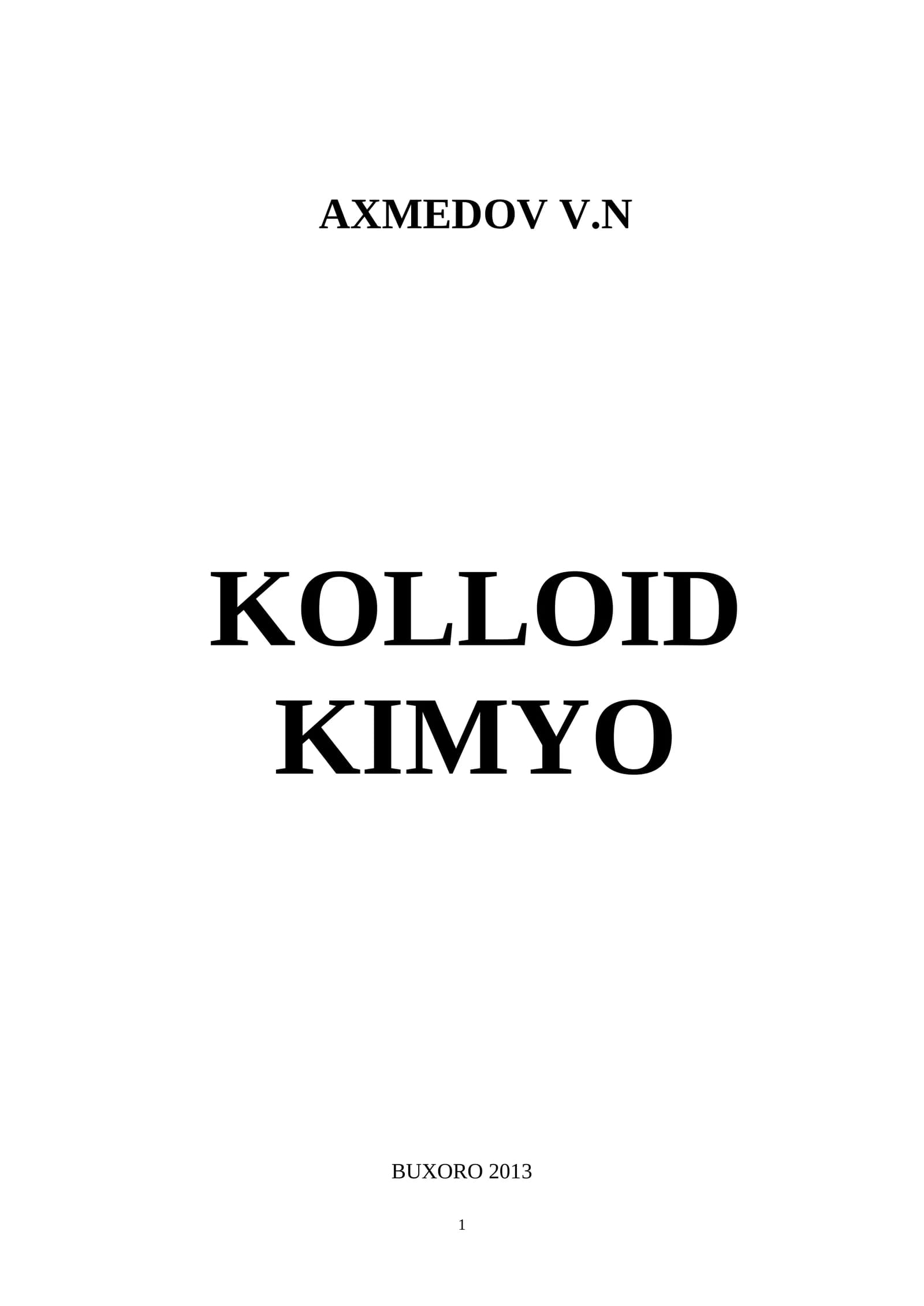 KOLLOID KIMYO