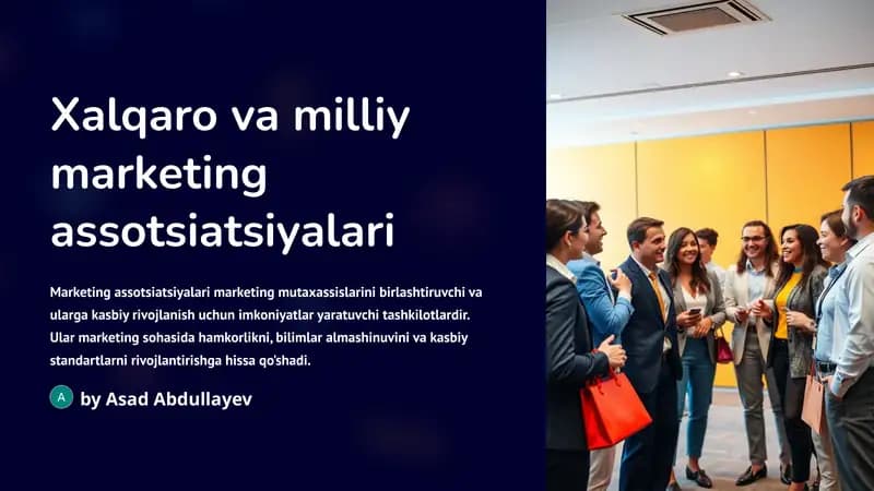 Xalqaro va milliy marketing assotsiatsiyalari