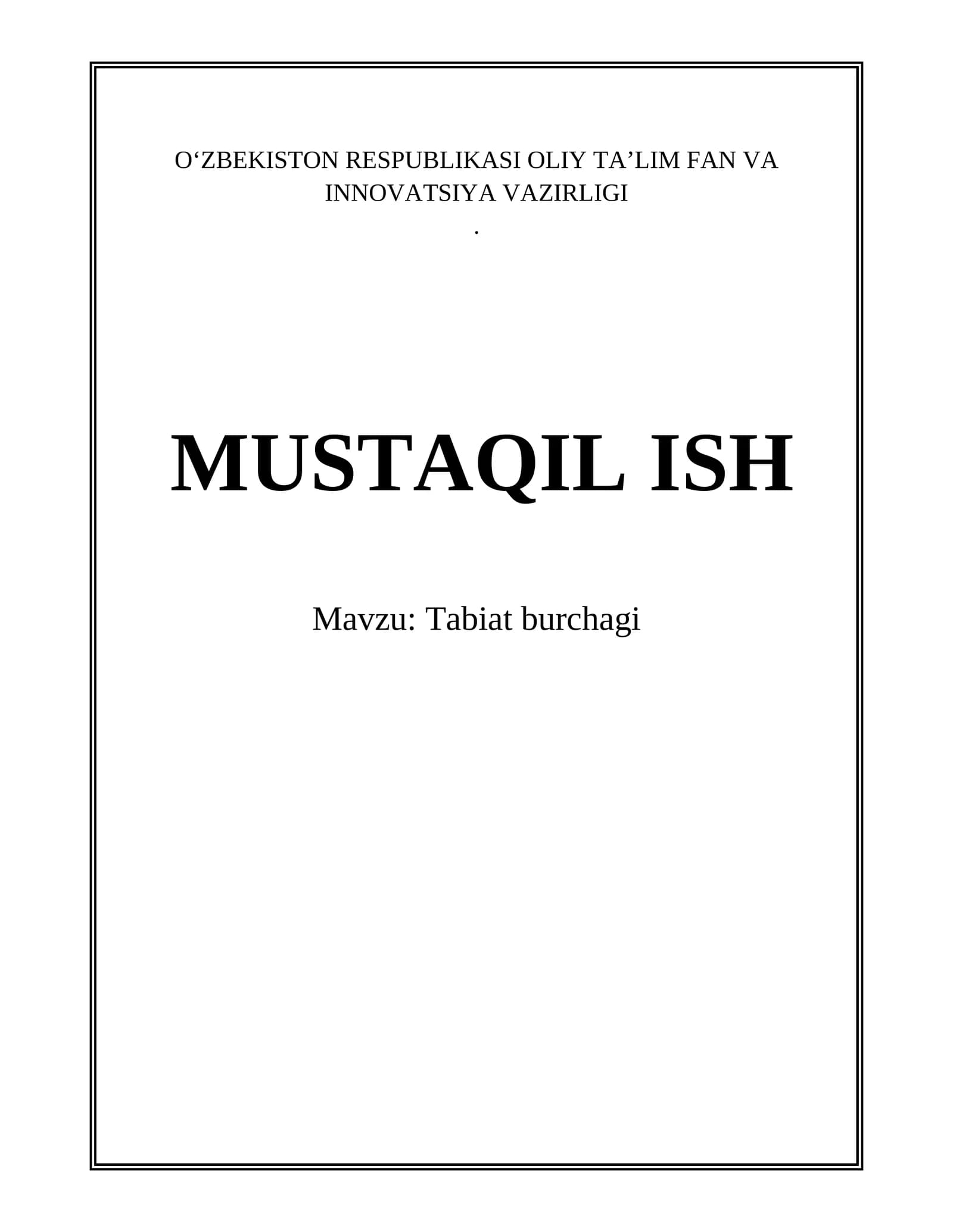 Tabiat burchagi