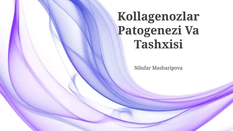 Kollagenozlar Patogenezi Va Tashxisi