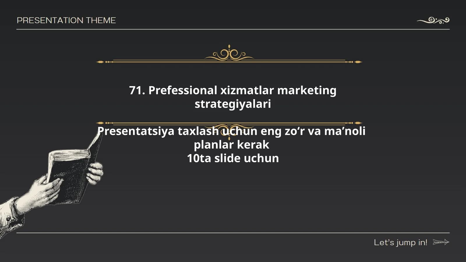 Prefessional xizmatlar marketing strategiyalari