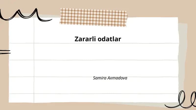 Zararli odatlar