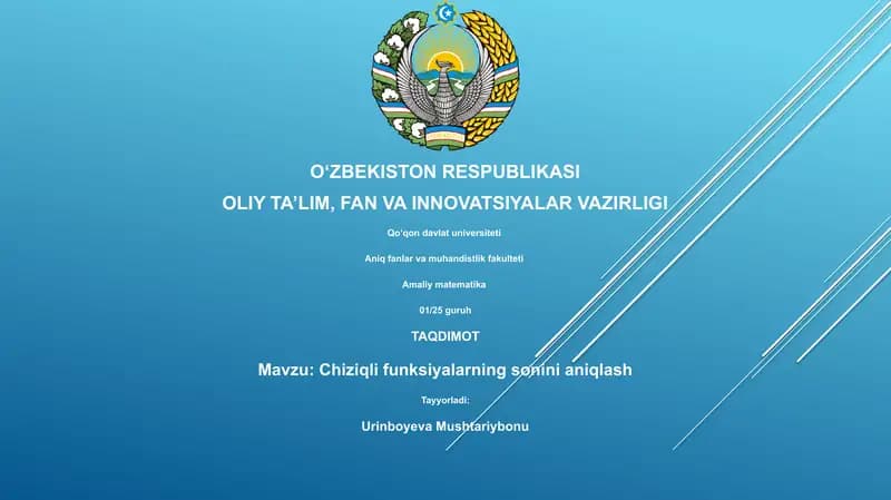 Chiziqli funksiyalarning sonini aniqlash