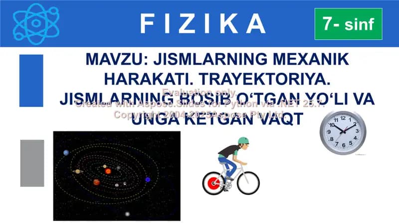 Jismlarning Mexanik Harakati