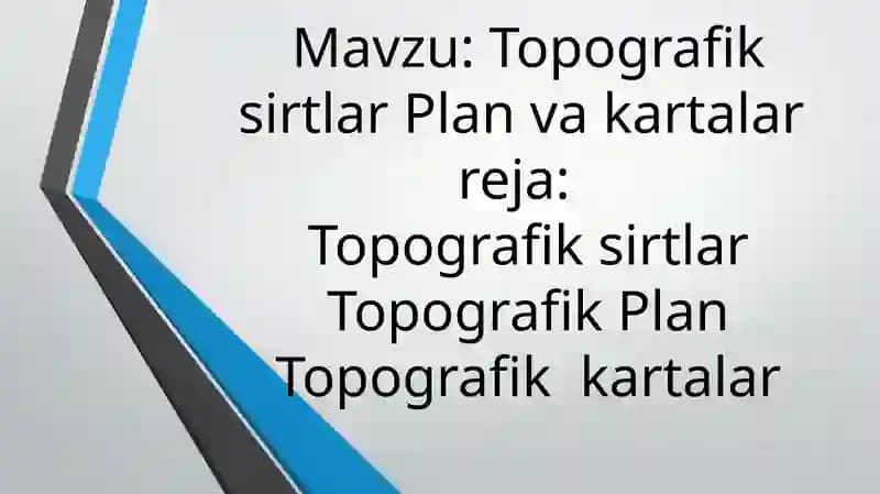 Topografik xaritalar