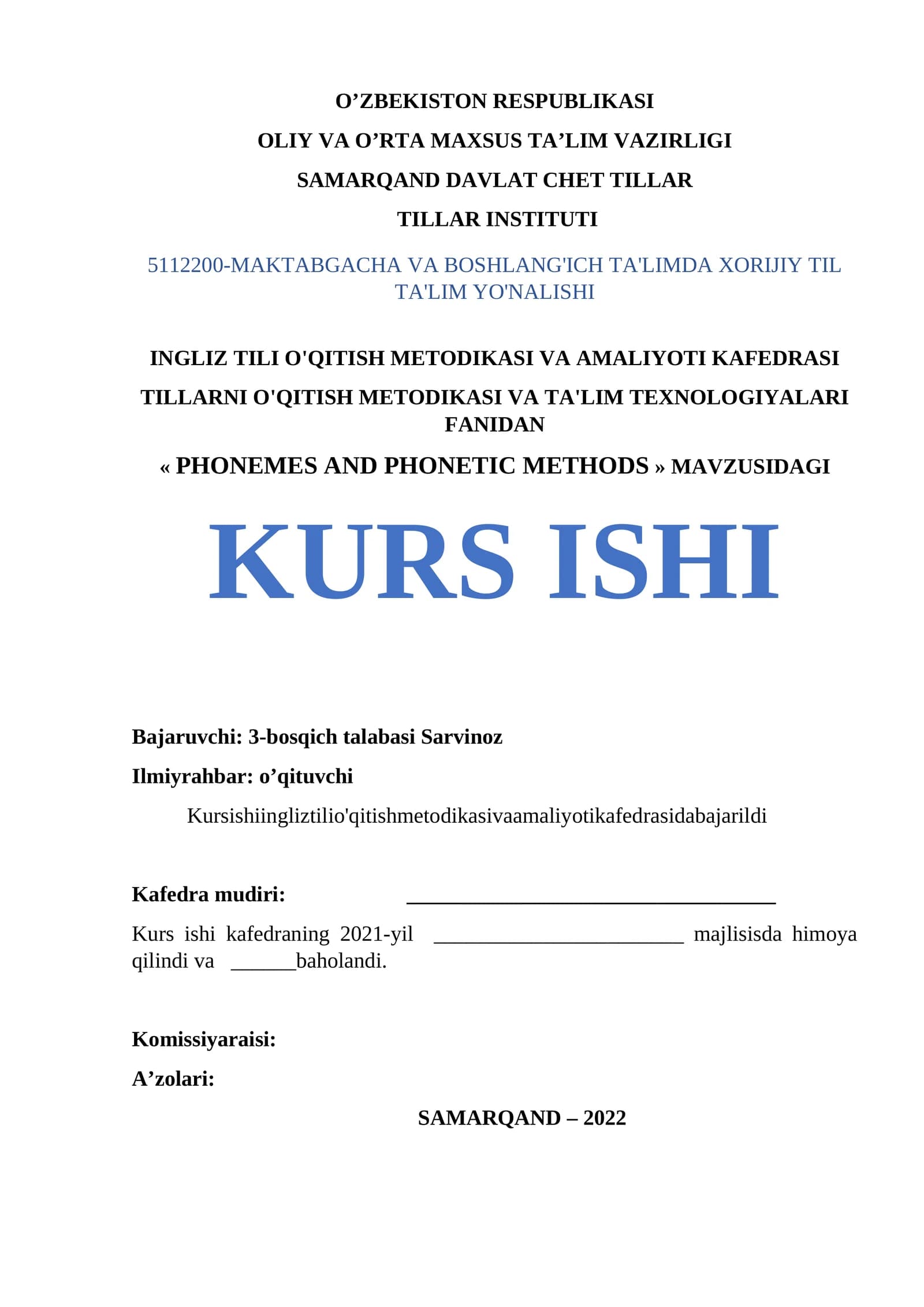 PHONEMES AND PHONETIC METHODS