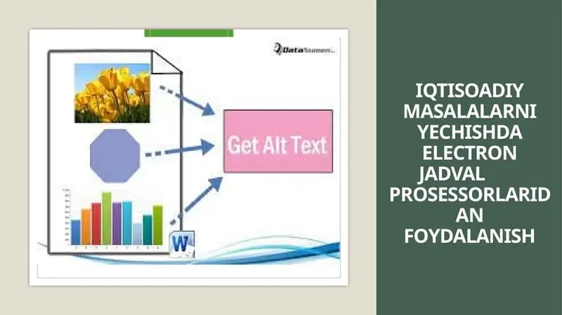 Iqtisodiy masalalarni yechishda electron jadval prosessorlaridan foydalanish.