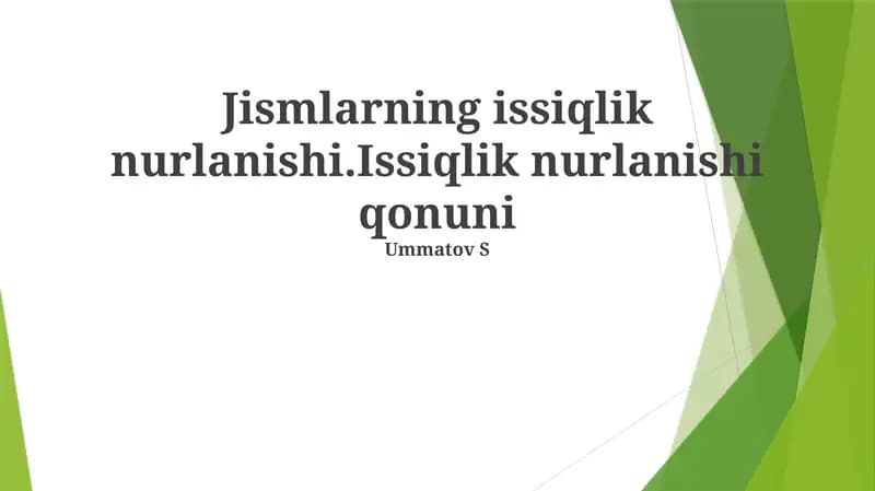 Issiqlik nurlanishi