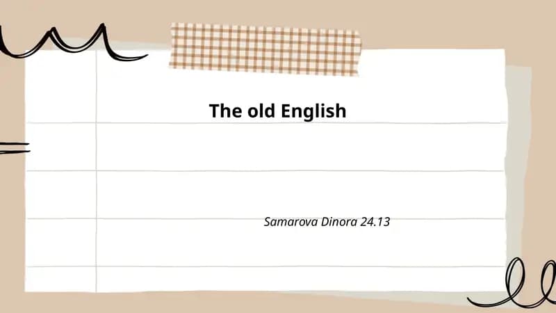 Old English Phonology