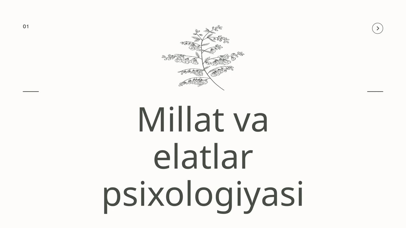 Millat va elatlar psixologiyasi