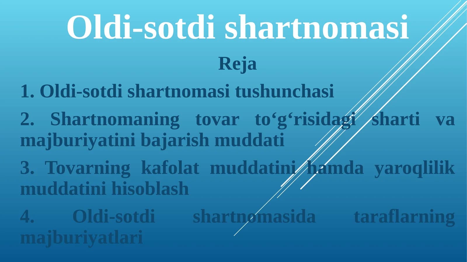 Oldi-sotdi shartnomasi