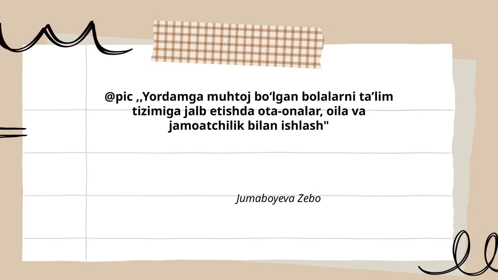 Ota-Onalar, Oilalar va Jamoatchilik Bilan Ishlash