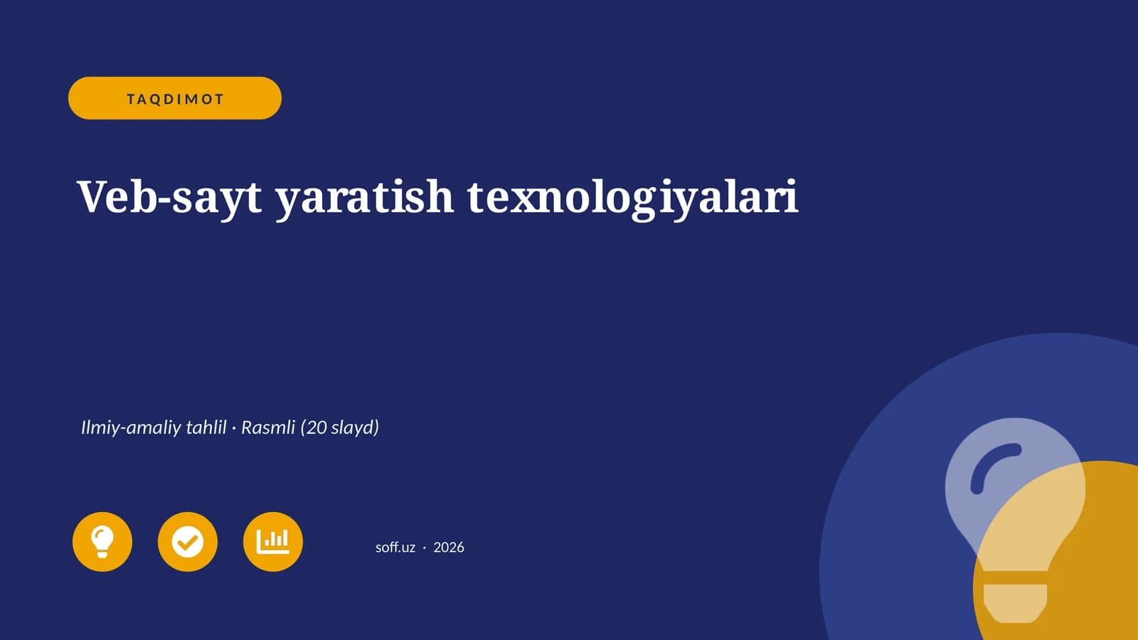 Veb-sayt yaratish texnologiyalari