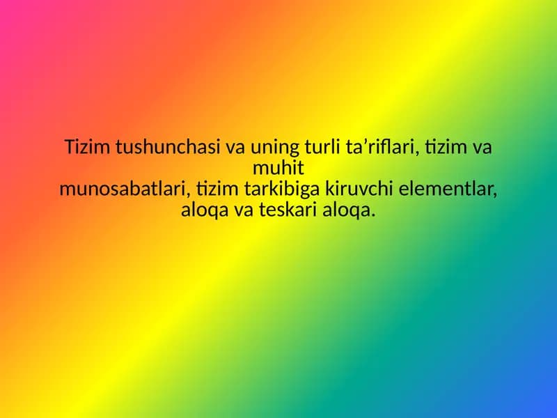 Axborot tizimlari