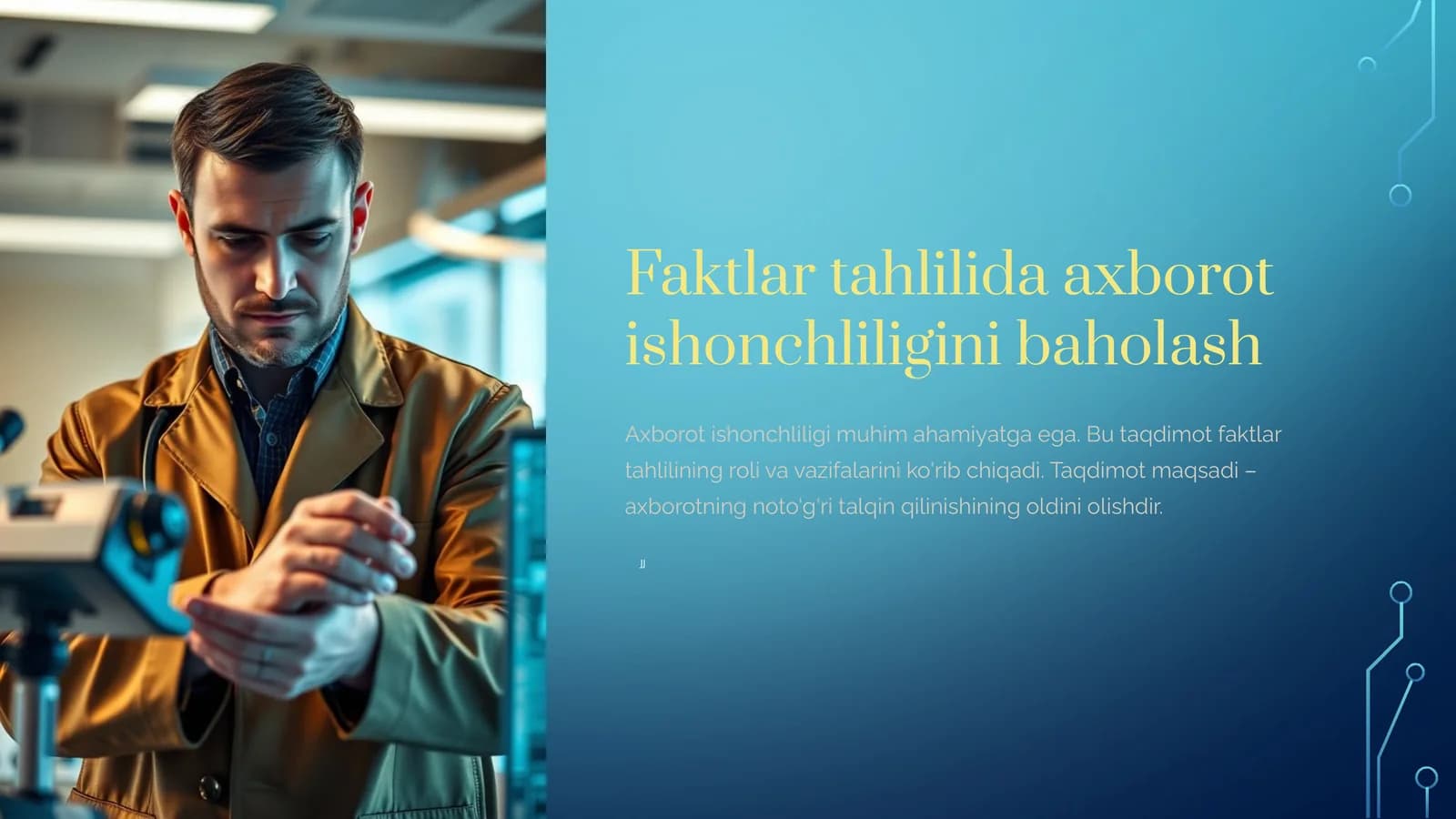 Faktlar tahlilida axborot ishonchliligini baholash
