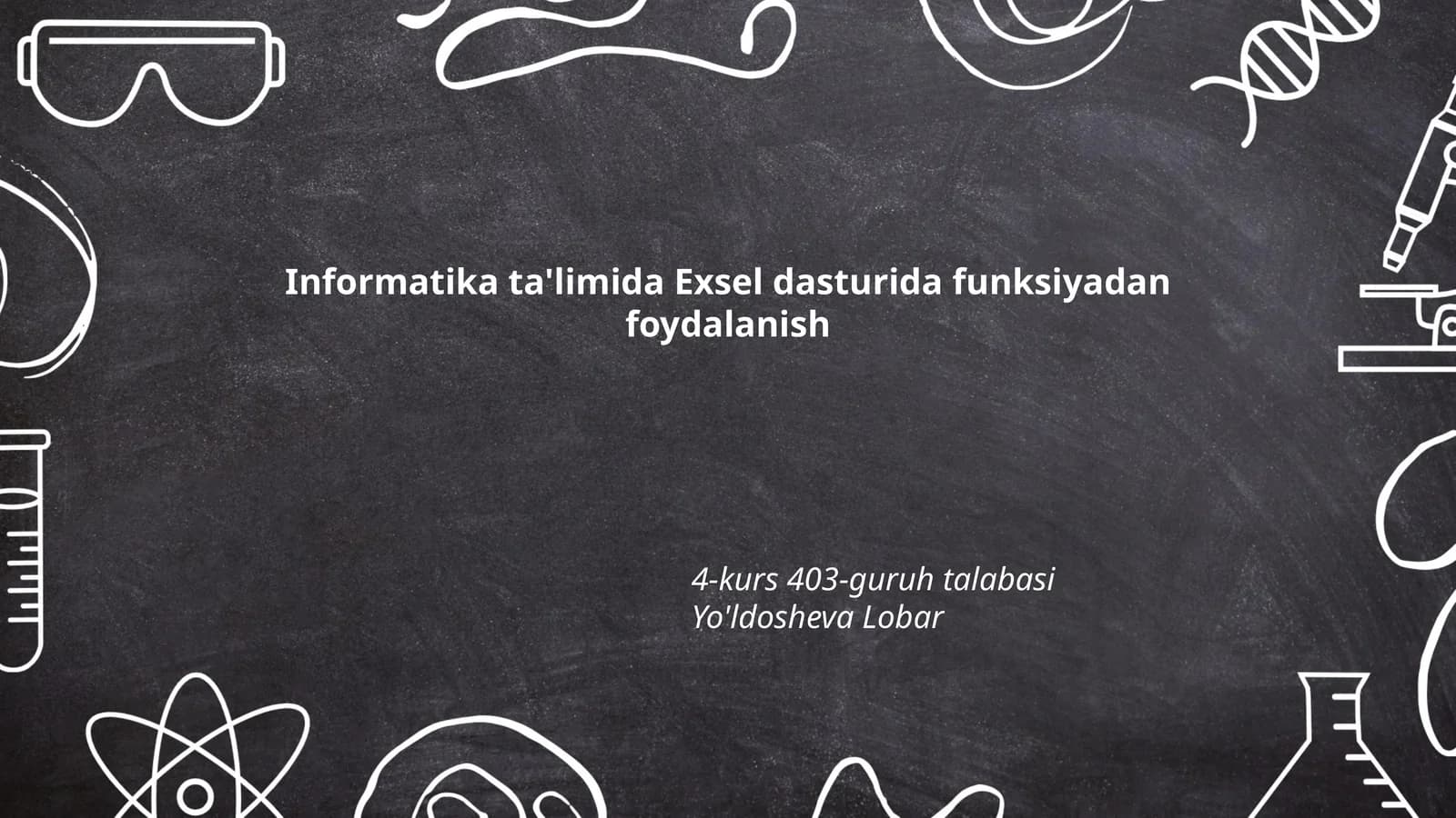 Exsel dasturida funksiyadan foydalanish