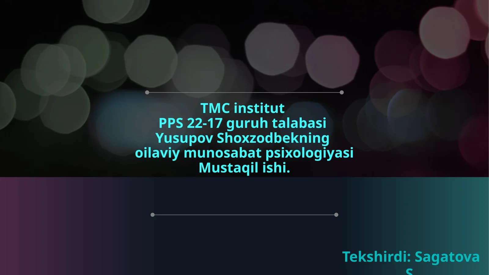 Oilada bola tarbiyasi!