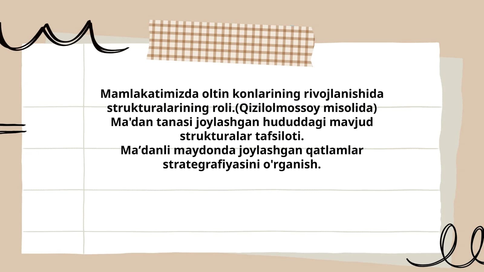 Oltin Konlarining Rivojlanishida Strukturalarining Roli