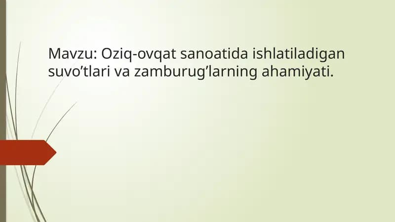 Oziq-ovqat sanoatida ishlatiladigan suvo’tlari va zamburug’larning ahamiyati.