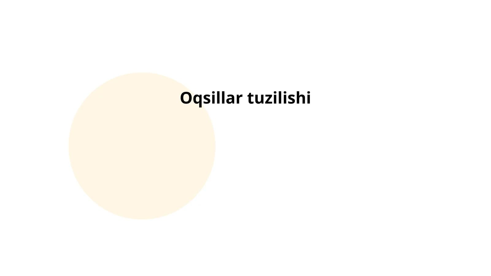 Oqsillar tuzilishi