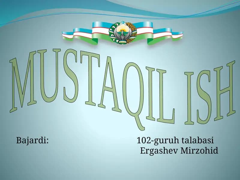O‘zbekiston mustaqillik yillarida ma’naviy sohada olib borilgan islohotlar va uning natijalari