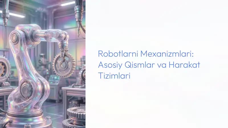 Robotlarni Mexanizmlari: Asosiy Qismlar va Harakat Tizimlari