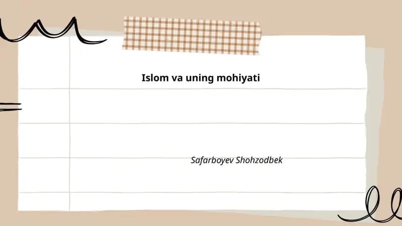 Islom va uning mohiyati