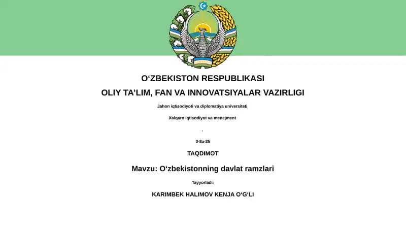 Oʻzbekistonning davlat ramzlari