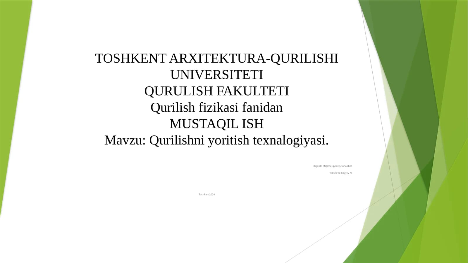 Qurilishni yoritish texnalogiyasi