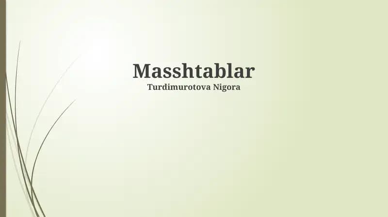 Masshtablar