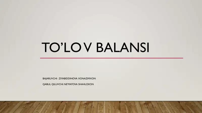 To’lov balansi