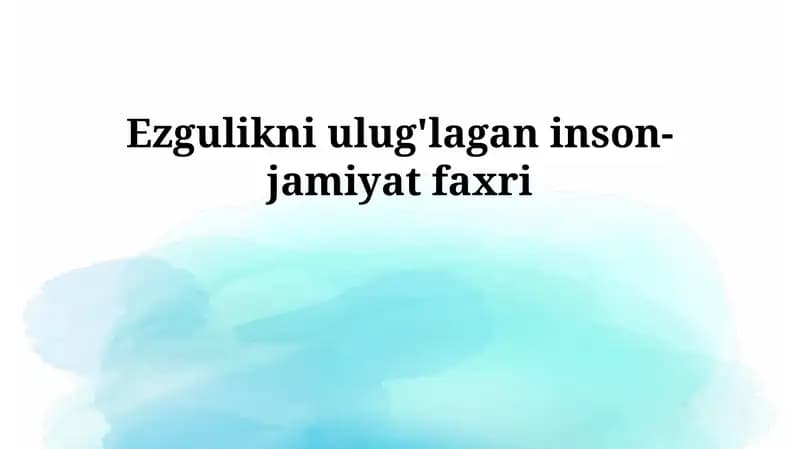 Mehribonlikning mohiyati