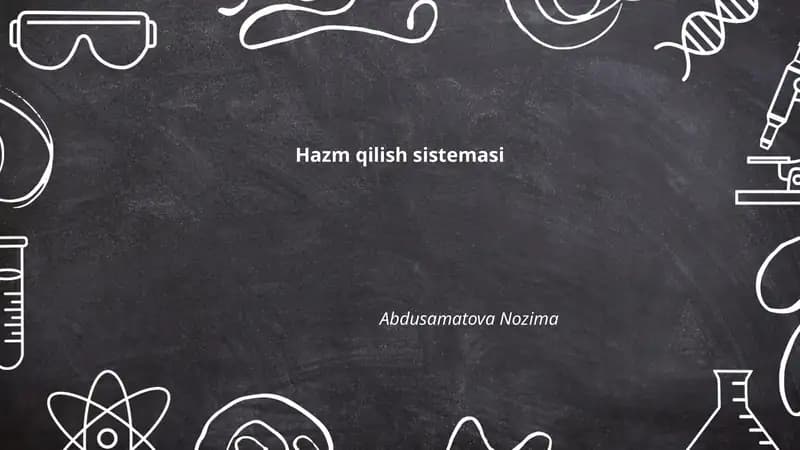 Hazm qilish sistemasi